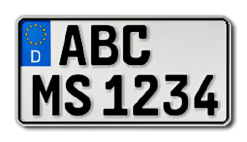 Kennzeichen 255 130 mm - 130,