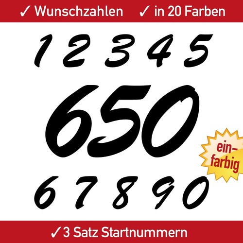Startnummer aufkleber motorrad - aufkleber,